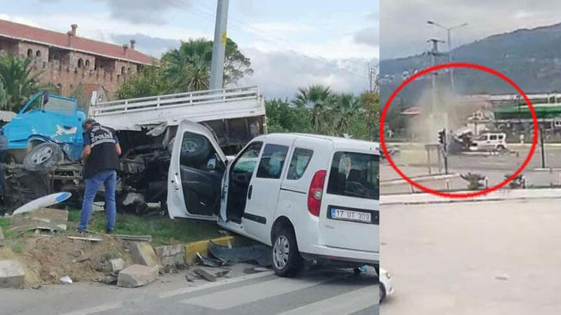 Balıkesir'de polis aracı ile kamyonet çarpıştı: 2'si polis 3 yaralı